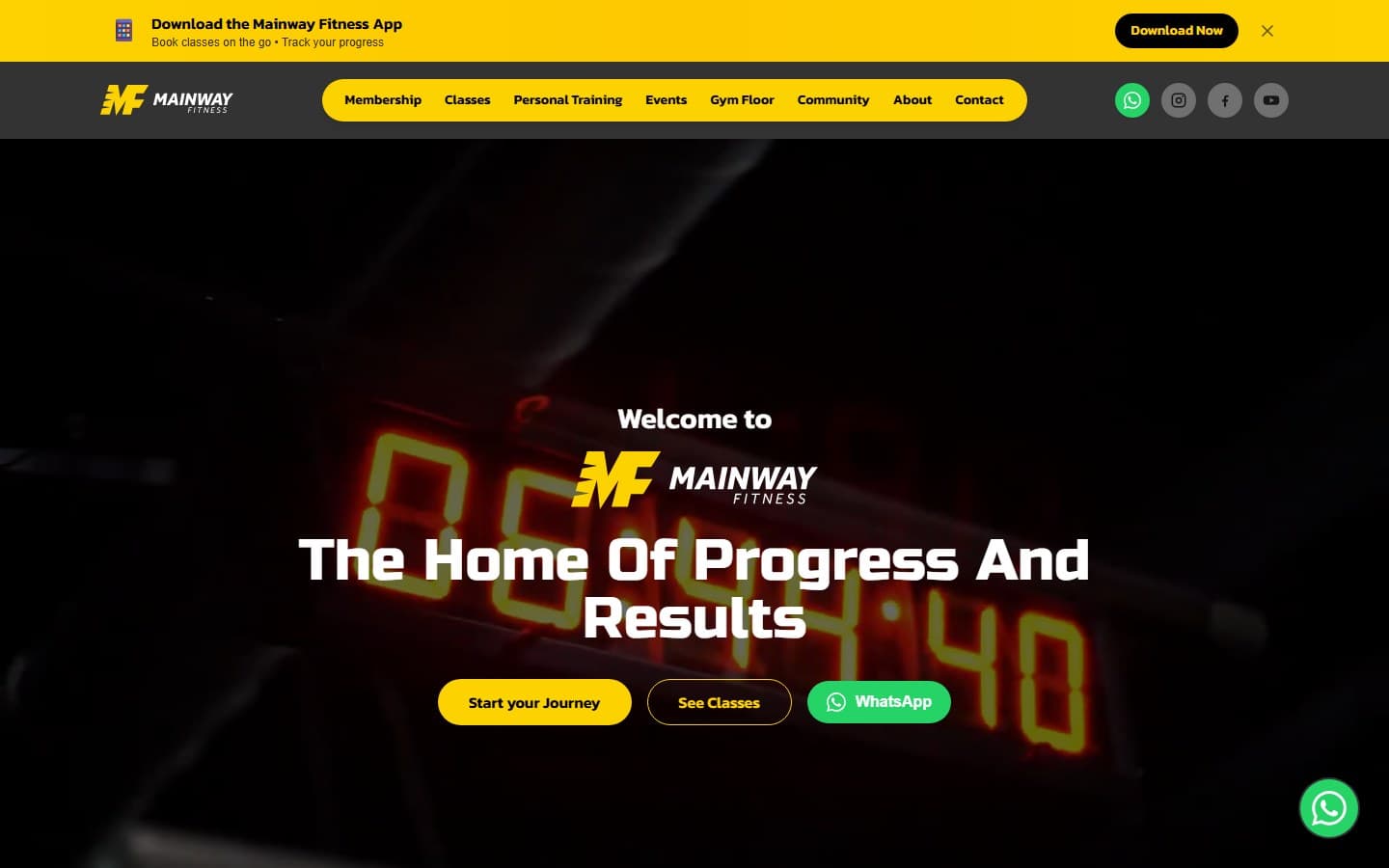 Mainway Fitness website