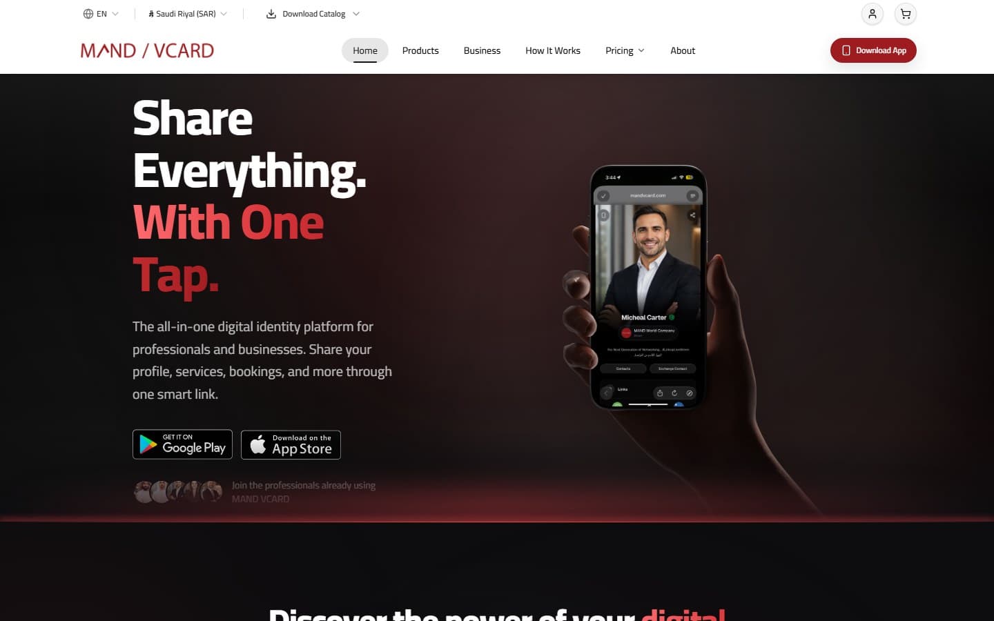 MAND/VCARD website